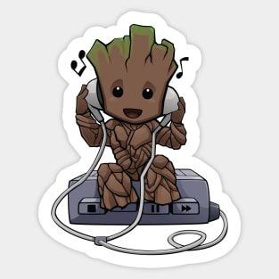 Baby Groot walkman Sticker